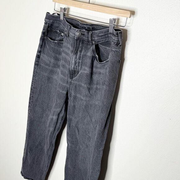 American Eagle Outfitters Stone Washed Black Wide Leg Jeans - Women’s 12 Short - Picture 5 of 9